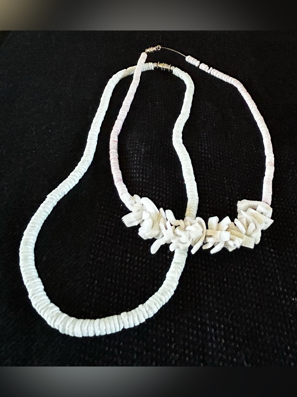 White & Pink Shell Necklace Set - Women's Jewelry